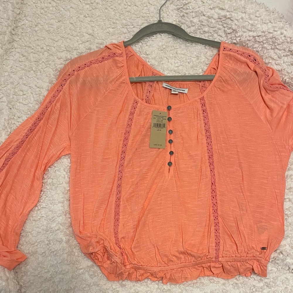 Coral American Eagle Blouse